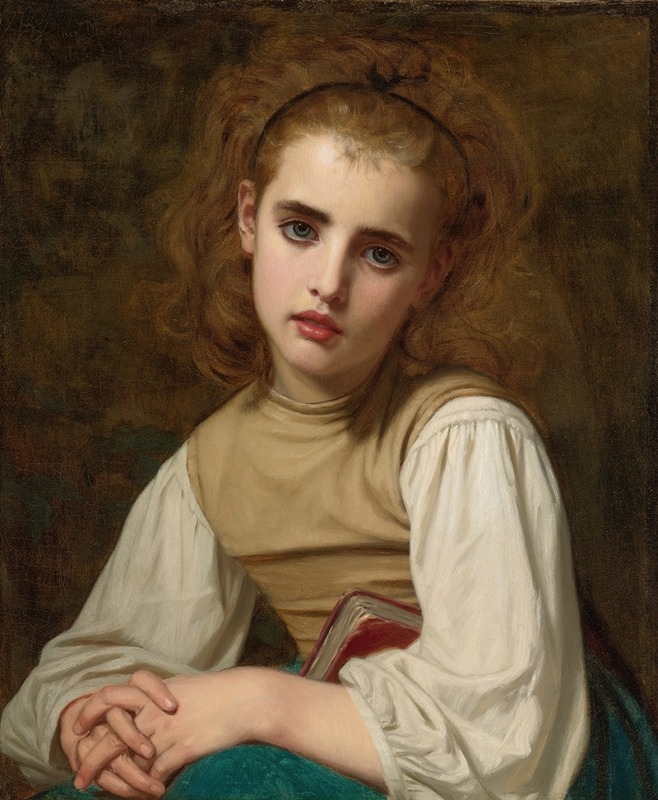 A portrait of a young woman with delicate features and soft colors.
