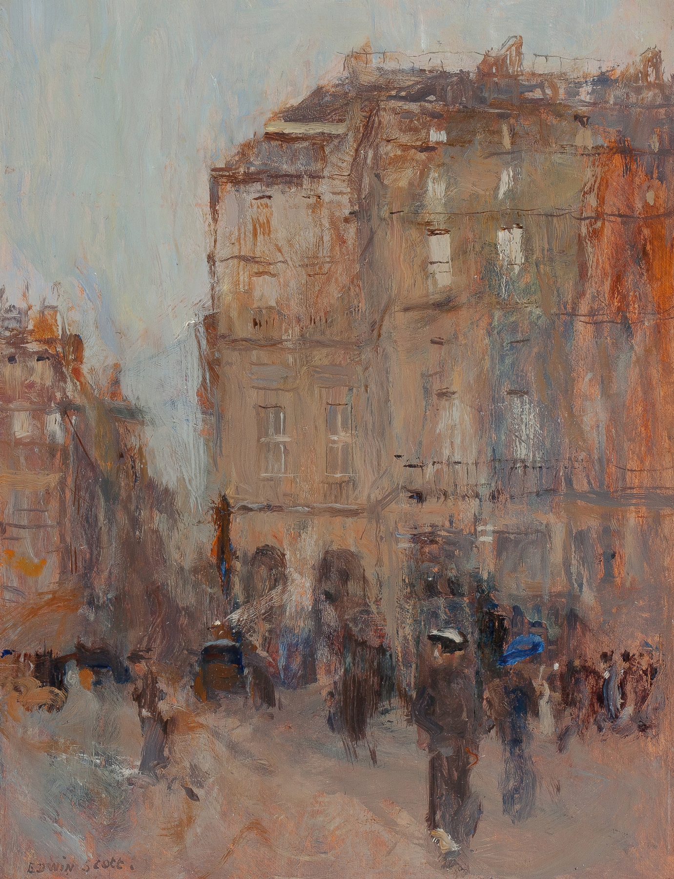 A Gray Day in Paris, by Frank Edwin Scott, public domain