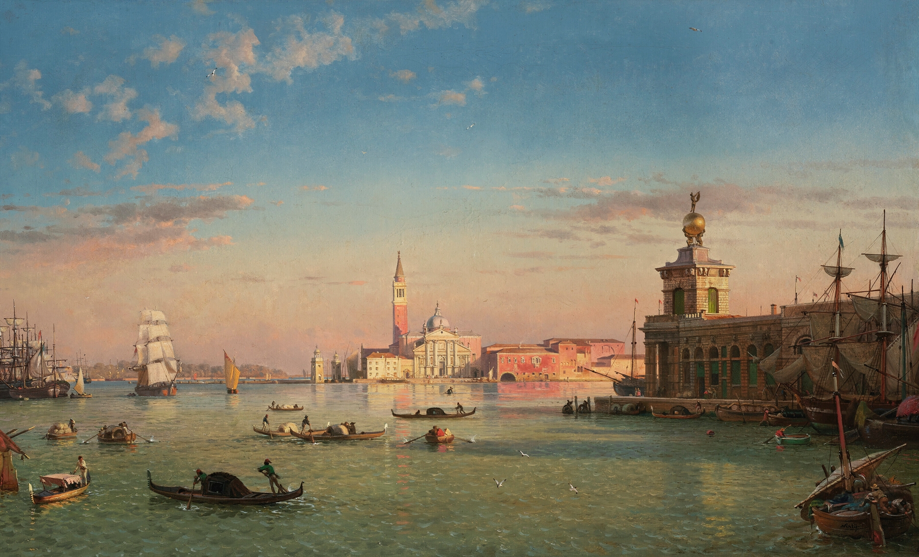 The Palazzo Piscani, Venice, by Friedrich von Nerly, public domain