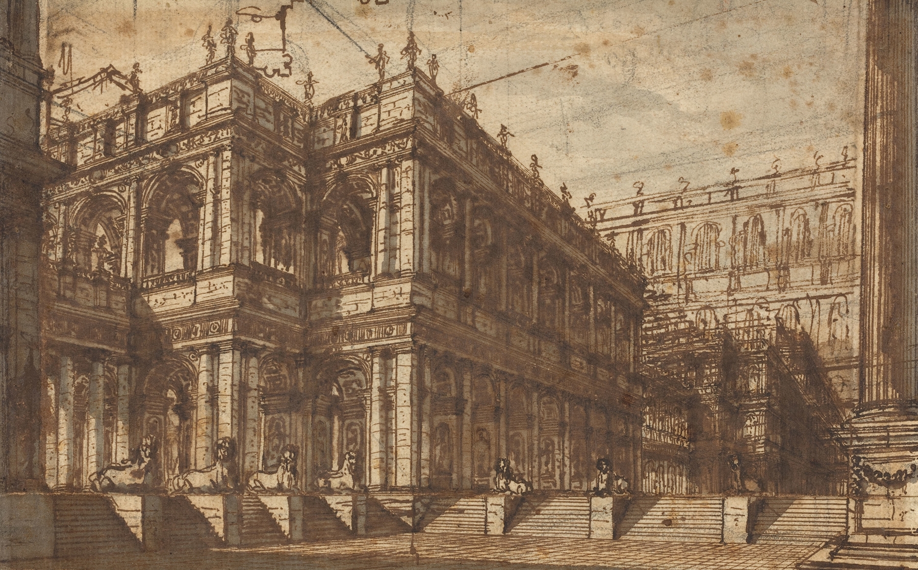 An Ancient Forum with Porticos, by Giovanni Battista Piranesi, public domain