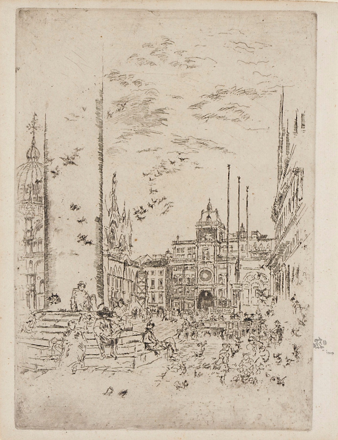 The Piazzetta, by James Abbott McNeill Whistler, public domain