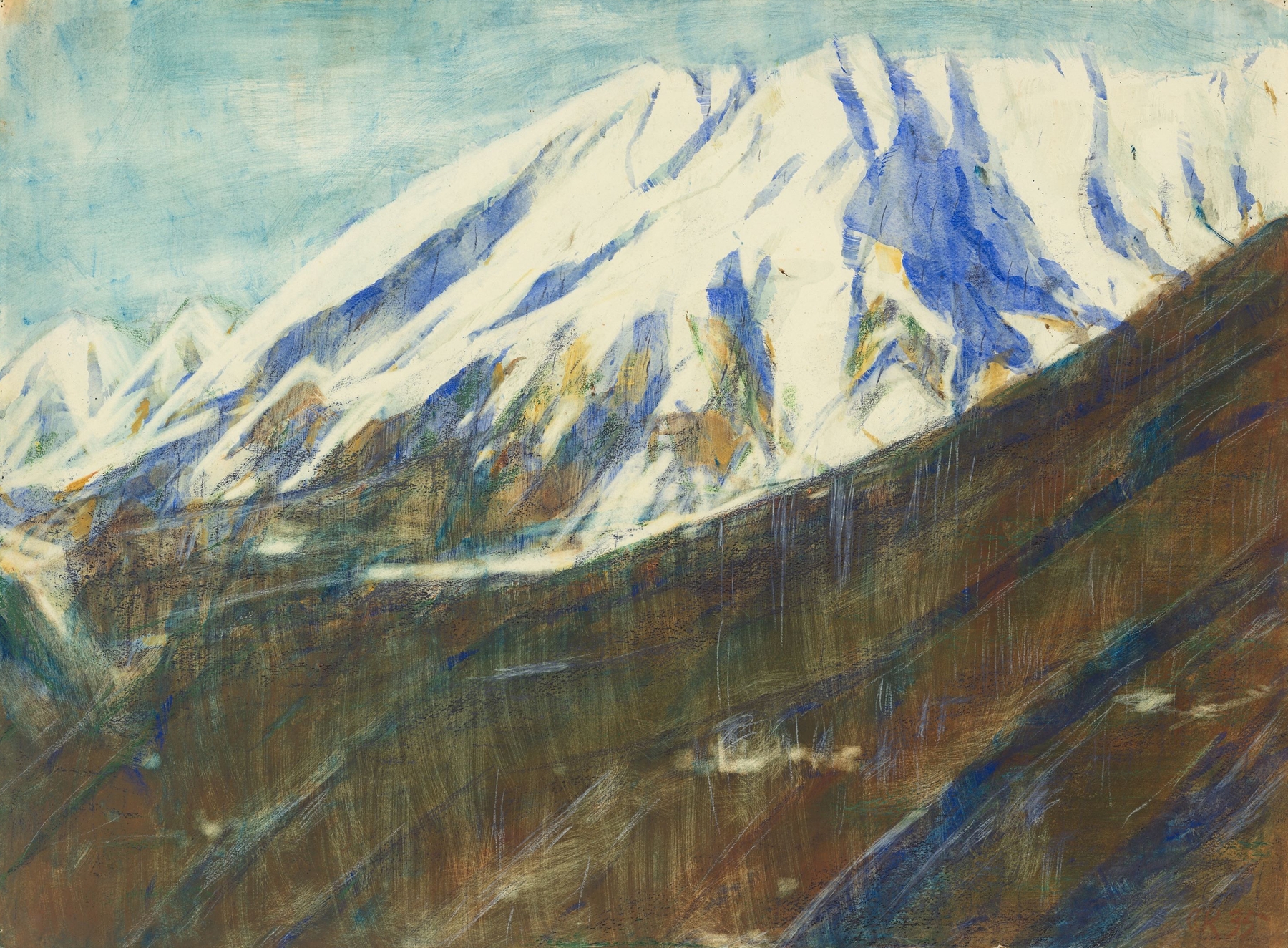 Ghiridone in the snow (Lago Maggiore), by Christian Rohlfs, public domain