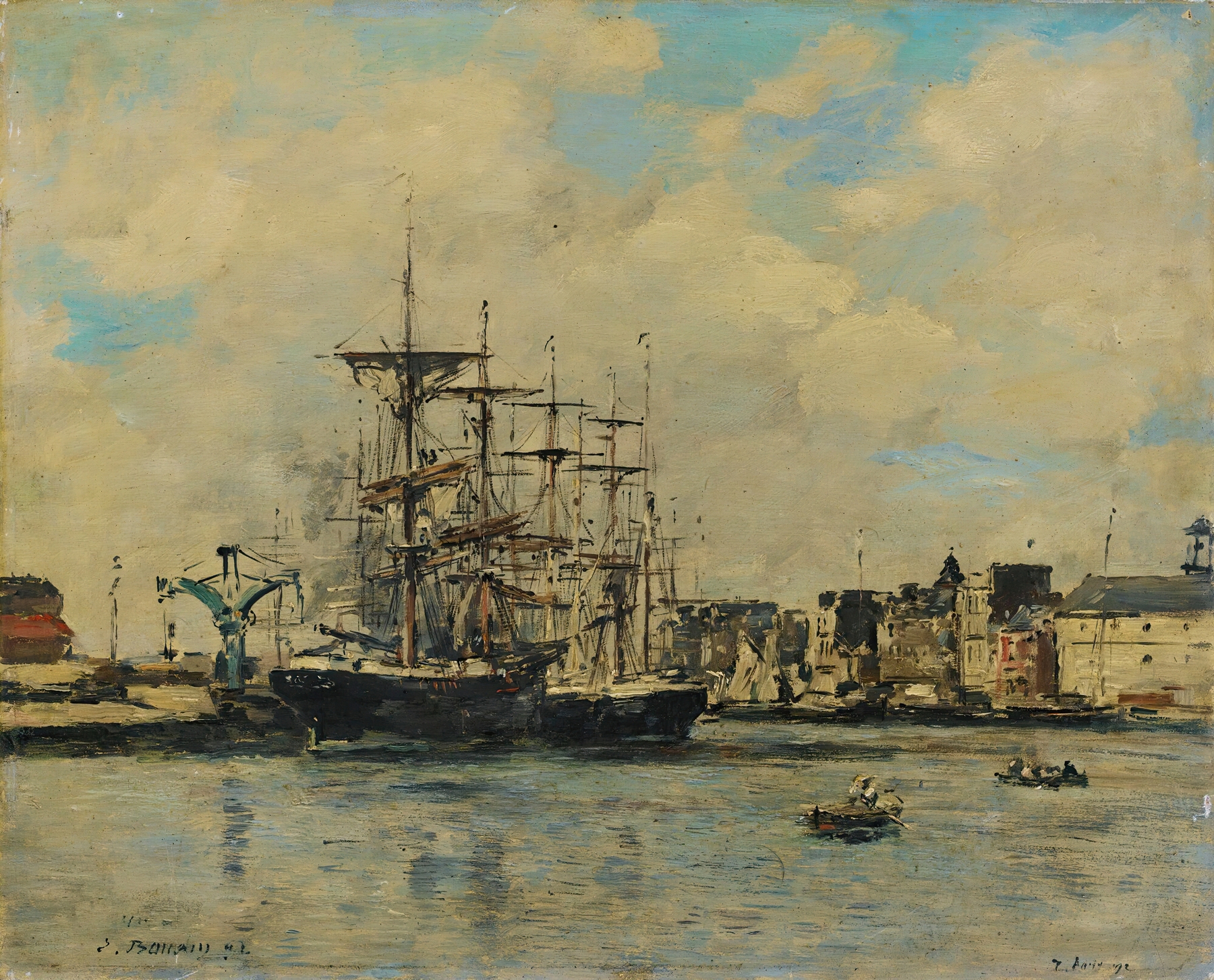 Le Havre. Bassin De La Barre, by Eugène Boudin, public domain