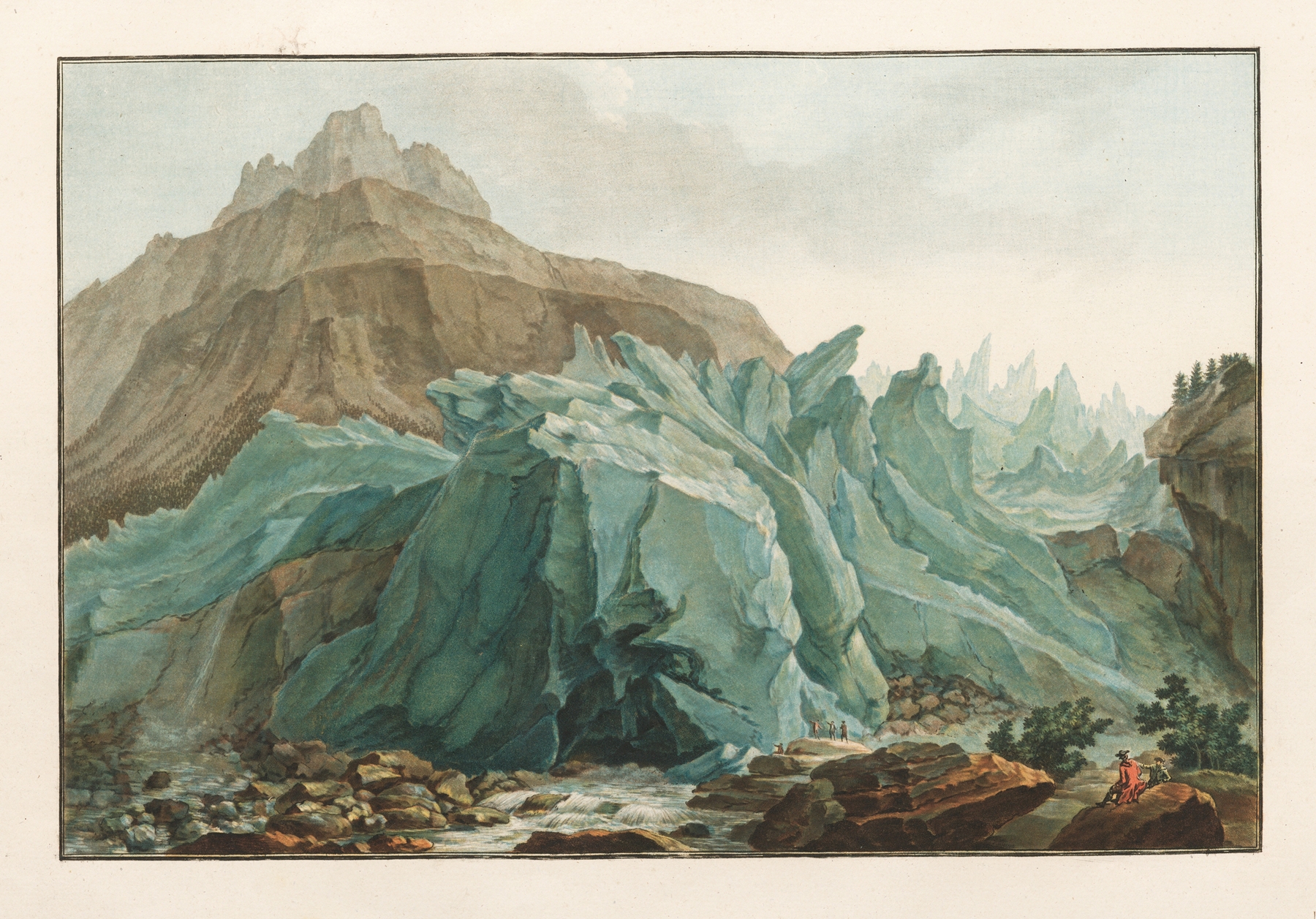 Landscape with a glacier, oil on canvas by Caspar Wolf