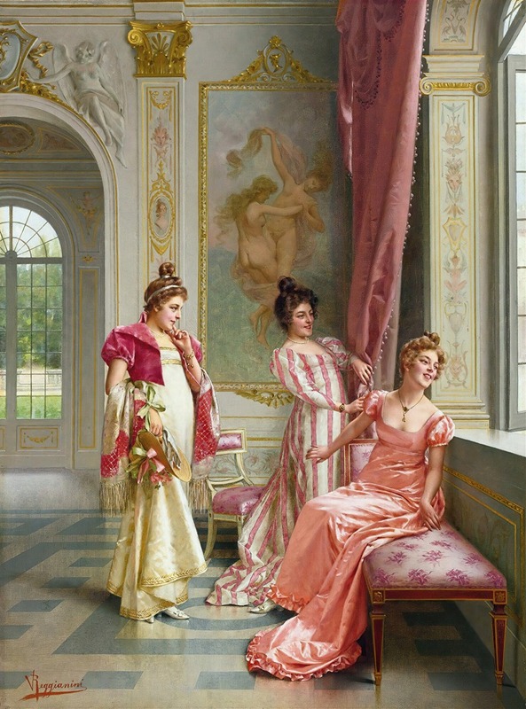 A captivating scene depicting fashionable women in a lively outdoor setting.
