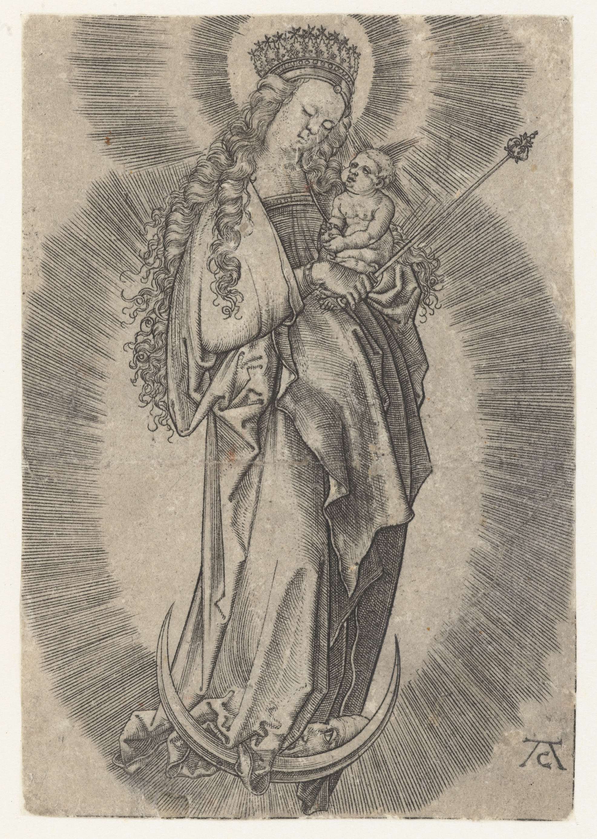 Madonna op de maansikkel., by Monogrammist AC (16e eeuw), public domain