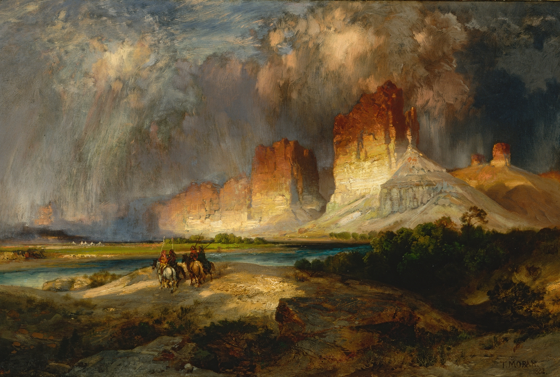 Cliffs Of The Upper Colorado River, Wyoming Territory, by Thomas Moran, public domain