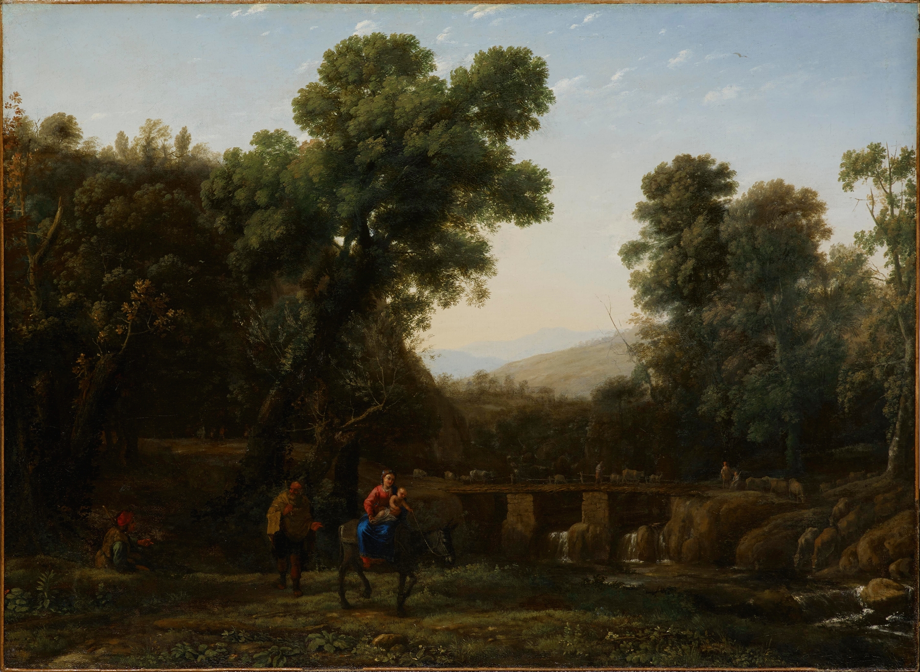 The Flight into Egypt, by Claude Lorrain, public domain