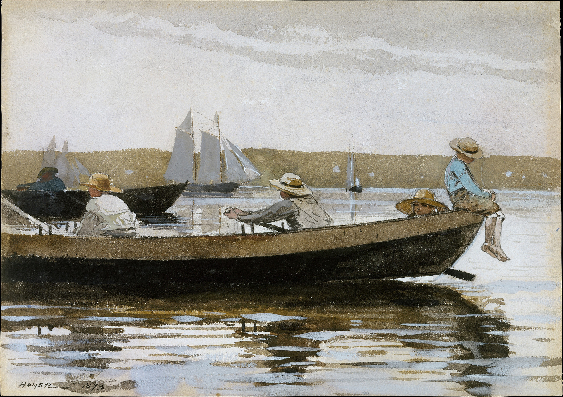 Boys in a Dory, by Winslow Homer, public domain