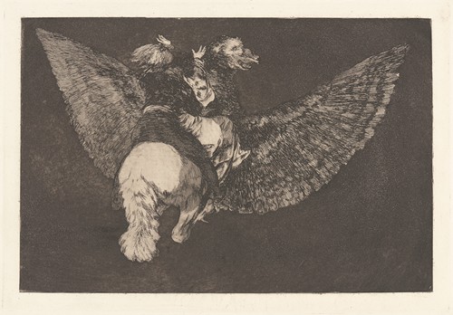 Goya's 'Renounce the Friend Who Covers You with His Beak' explores themes of betrayal and folly.