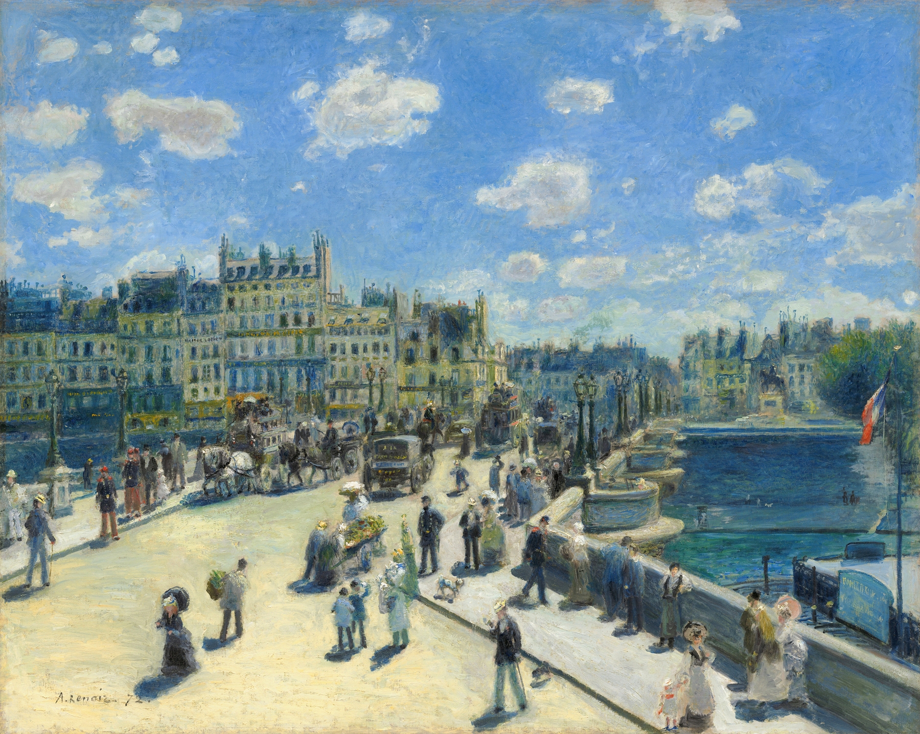 Pont Neuf, Paris, by Pierre-Auguste Renoir, public domain