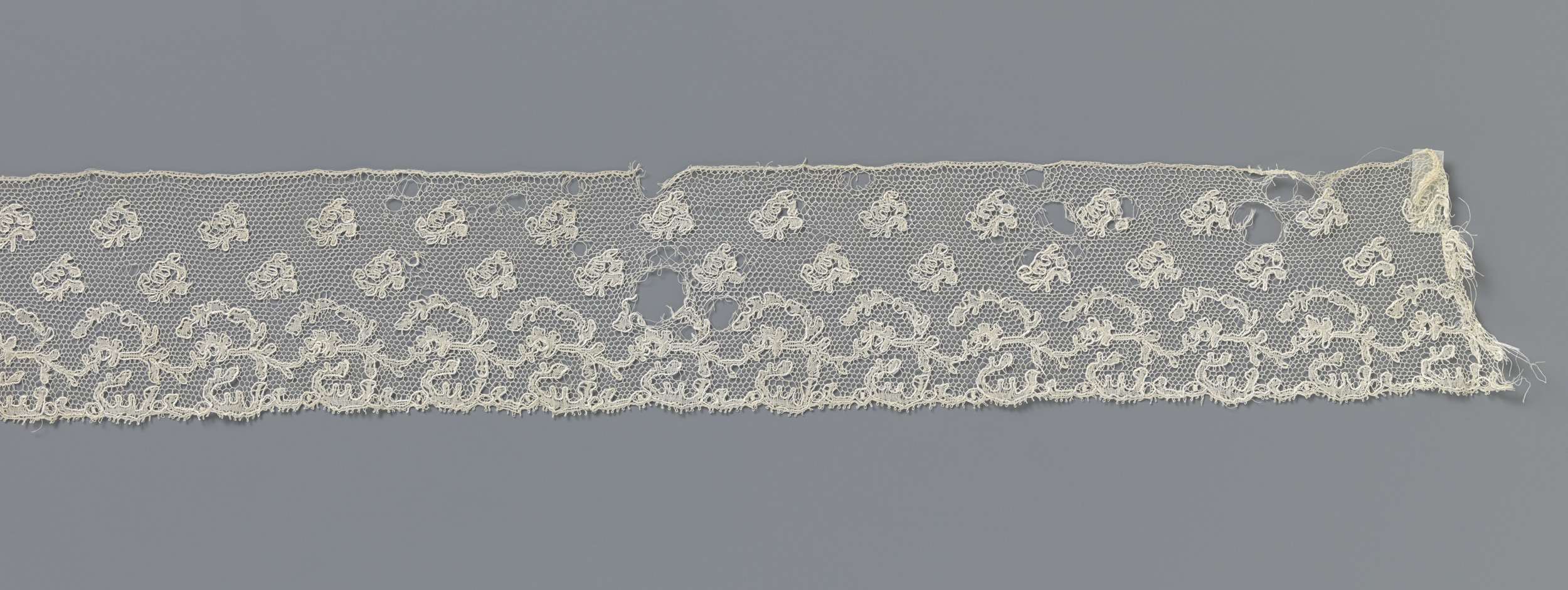 Intricate lacework featuring swirling motifs by Unknown Artist