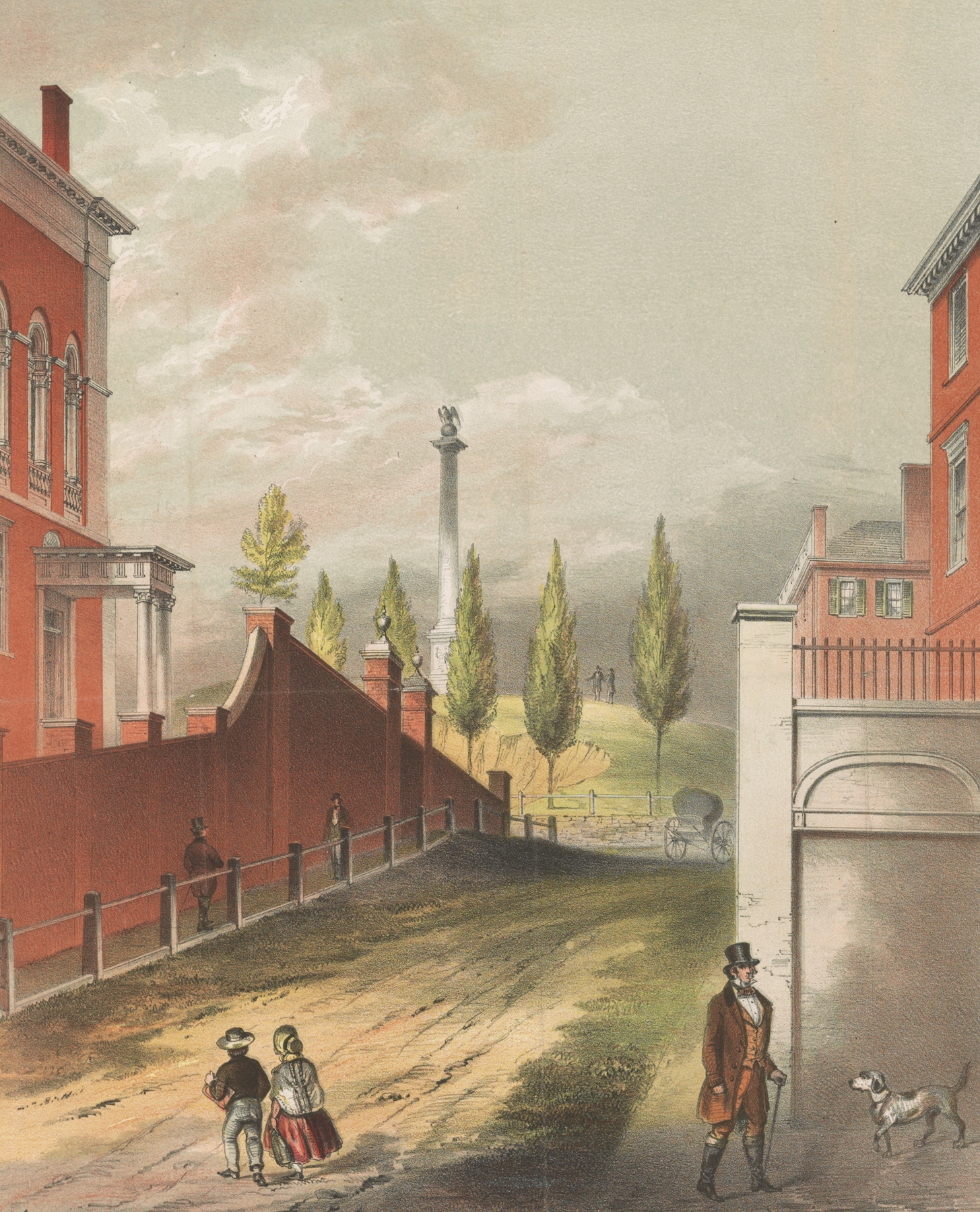Old Boston. Beacon Hill from Mt. Vernon St., by John Rubens Smith, public domain