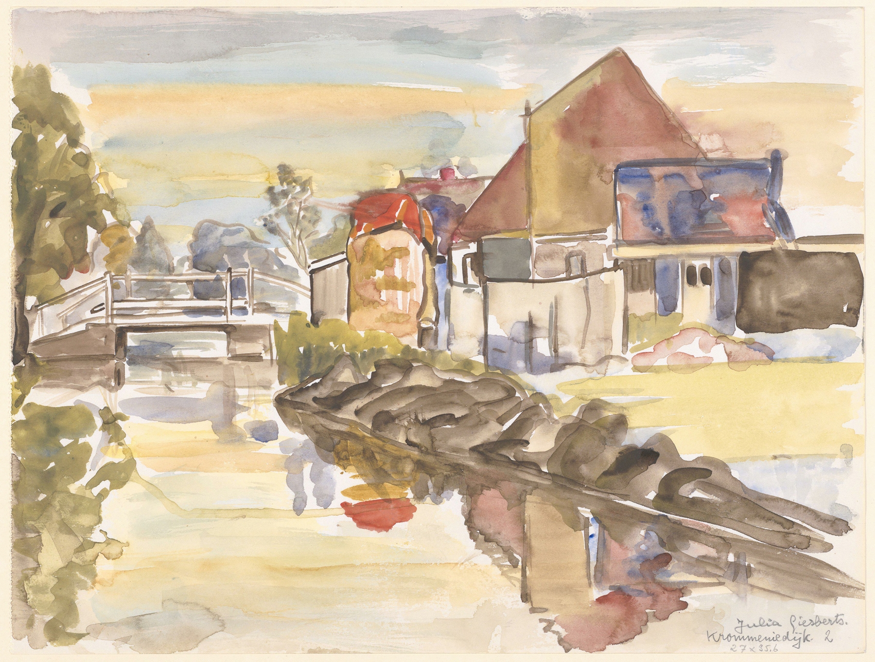 Landscape by Julia Giesberts, impressionism, depicting rolling hills and vibrant colors