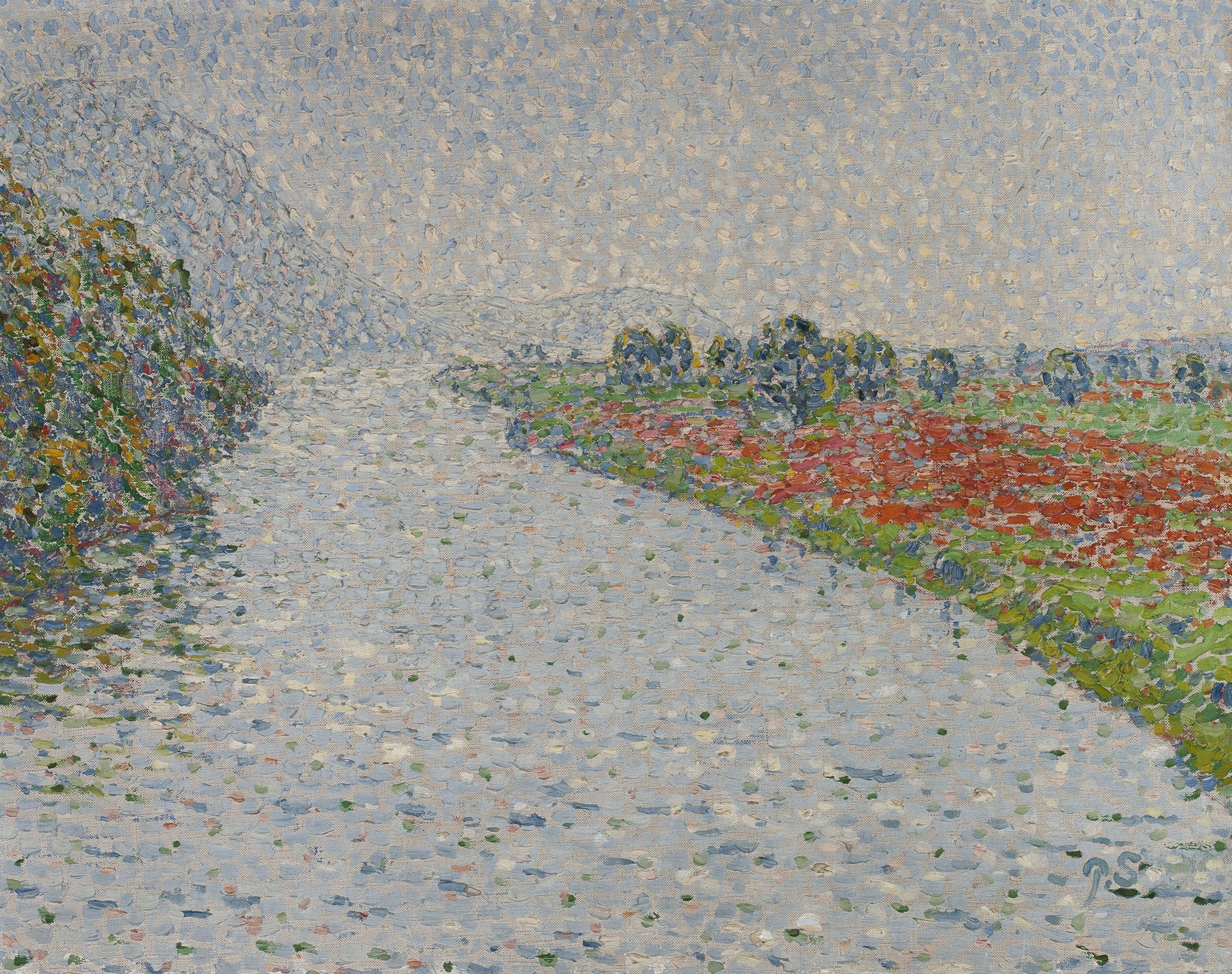 Riverside landscape(Ruhr near Hohensyburg), by Christian Rohlfs, public domain