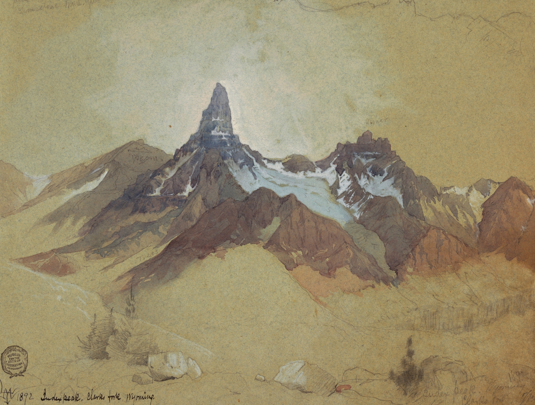 Index Peak, Clark’s Fork, Wyoming, by Thomas Moran, public domain
