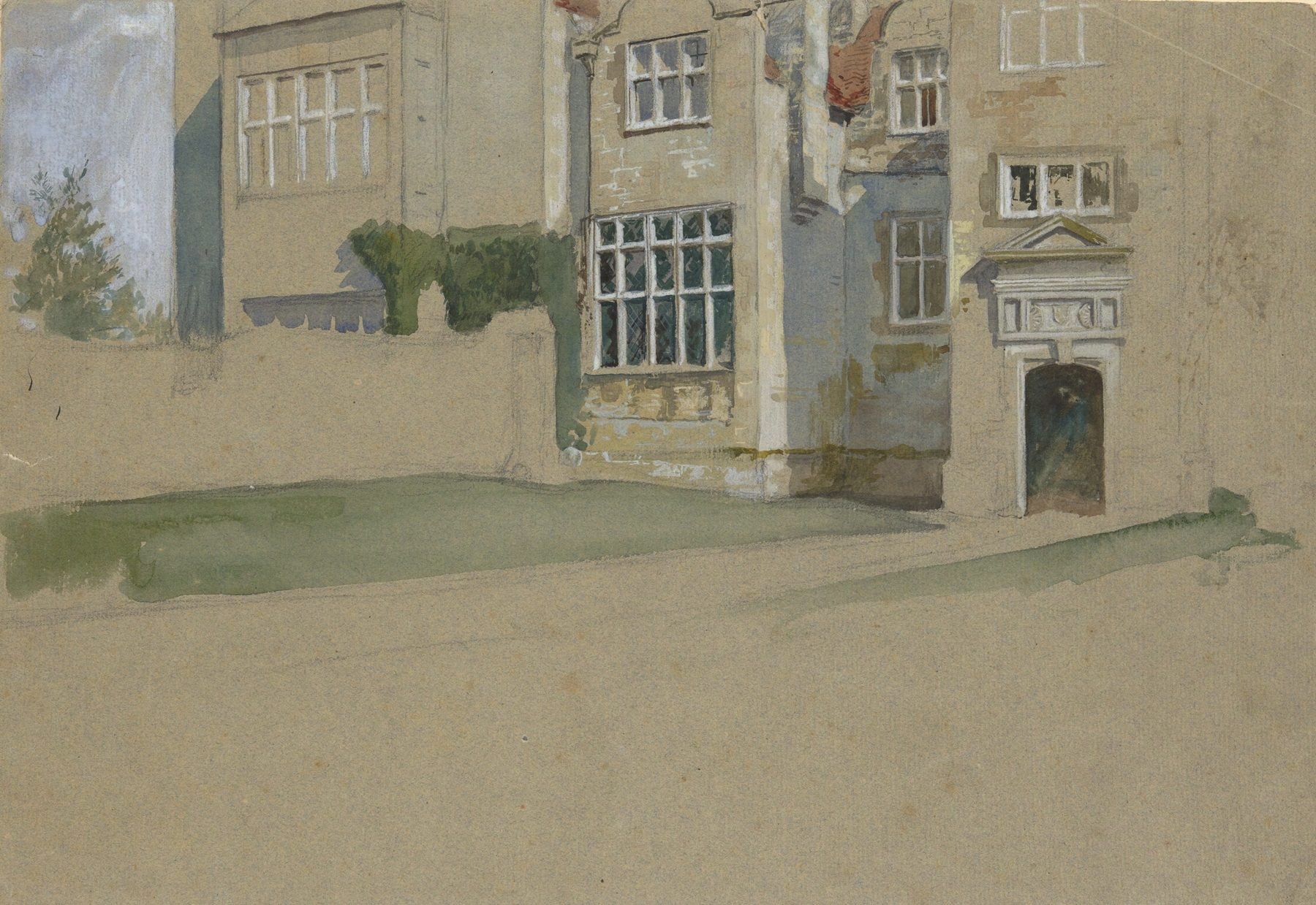 View of an English House, by Edwin Austin Abbey, public domain