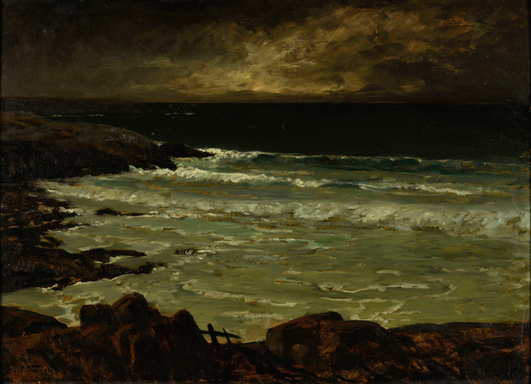 Temps d’orage sur la mer, by Charles Cottet, public domain