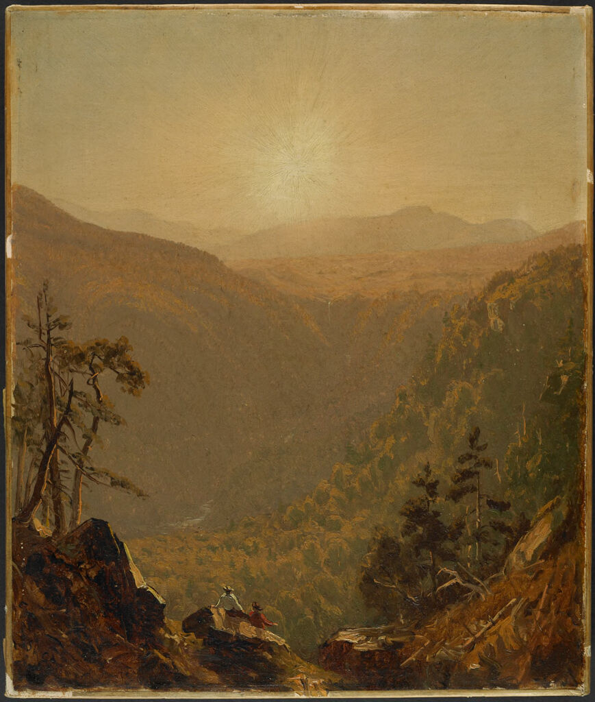 Oil painting by Sanford Robinson Gifford depicting Kauterskill Clove landscape