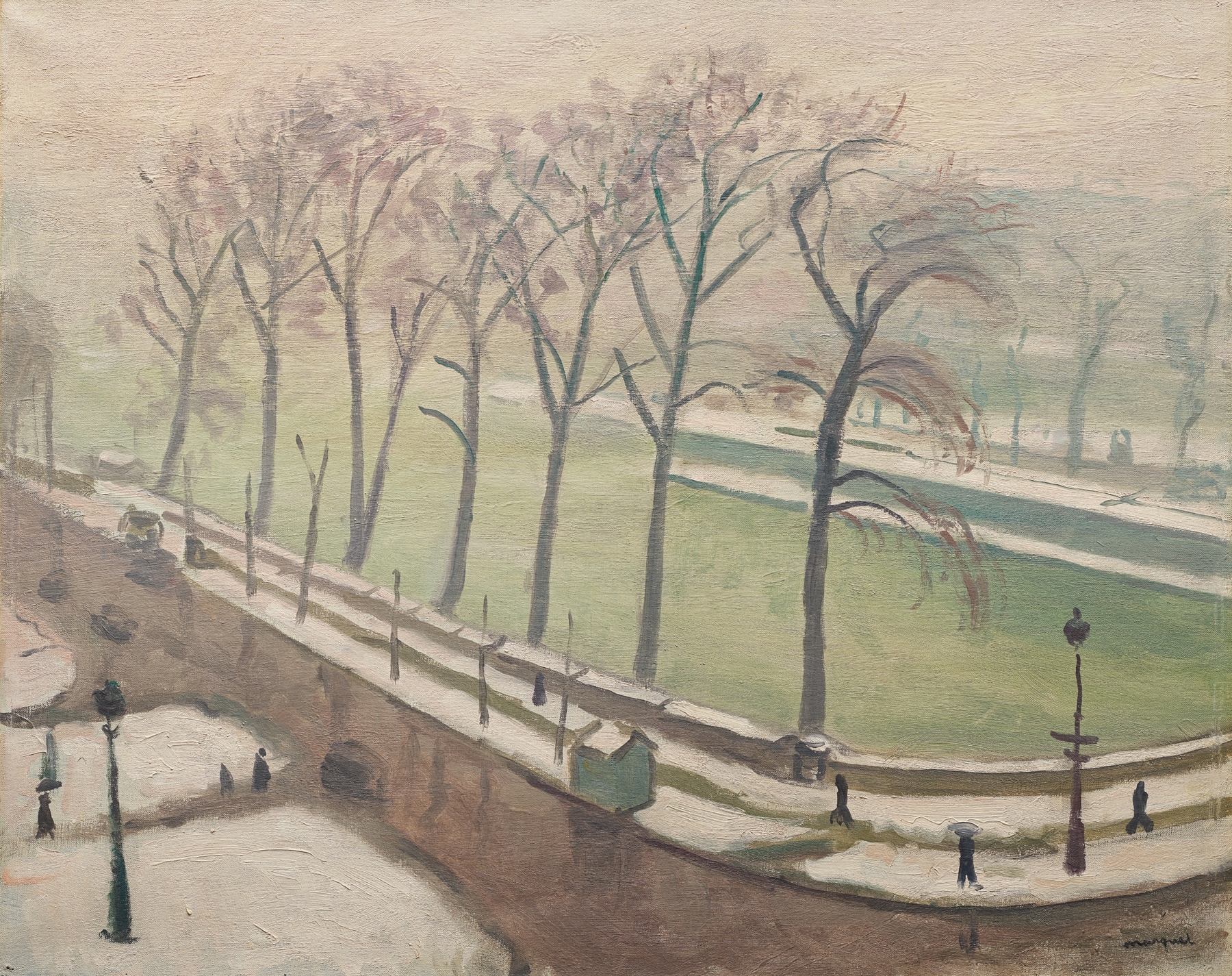 Pont-Neuf sous la neige, by Albert Marquet, public domain