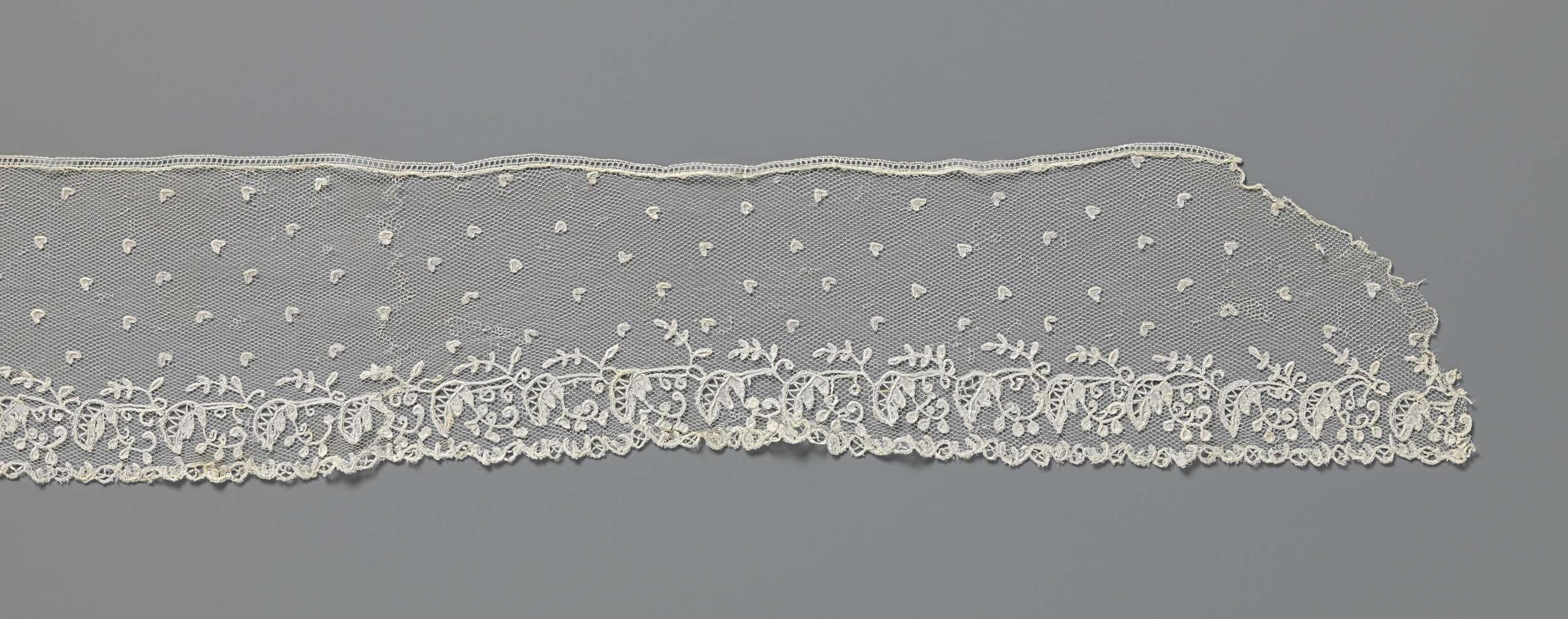 Lace work featuring heart patterns by Unknown Artist