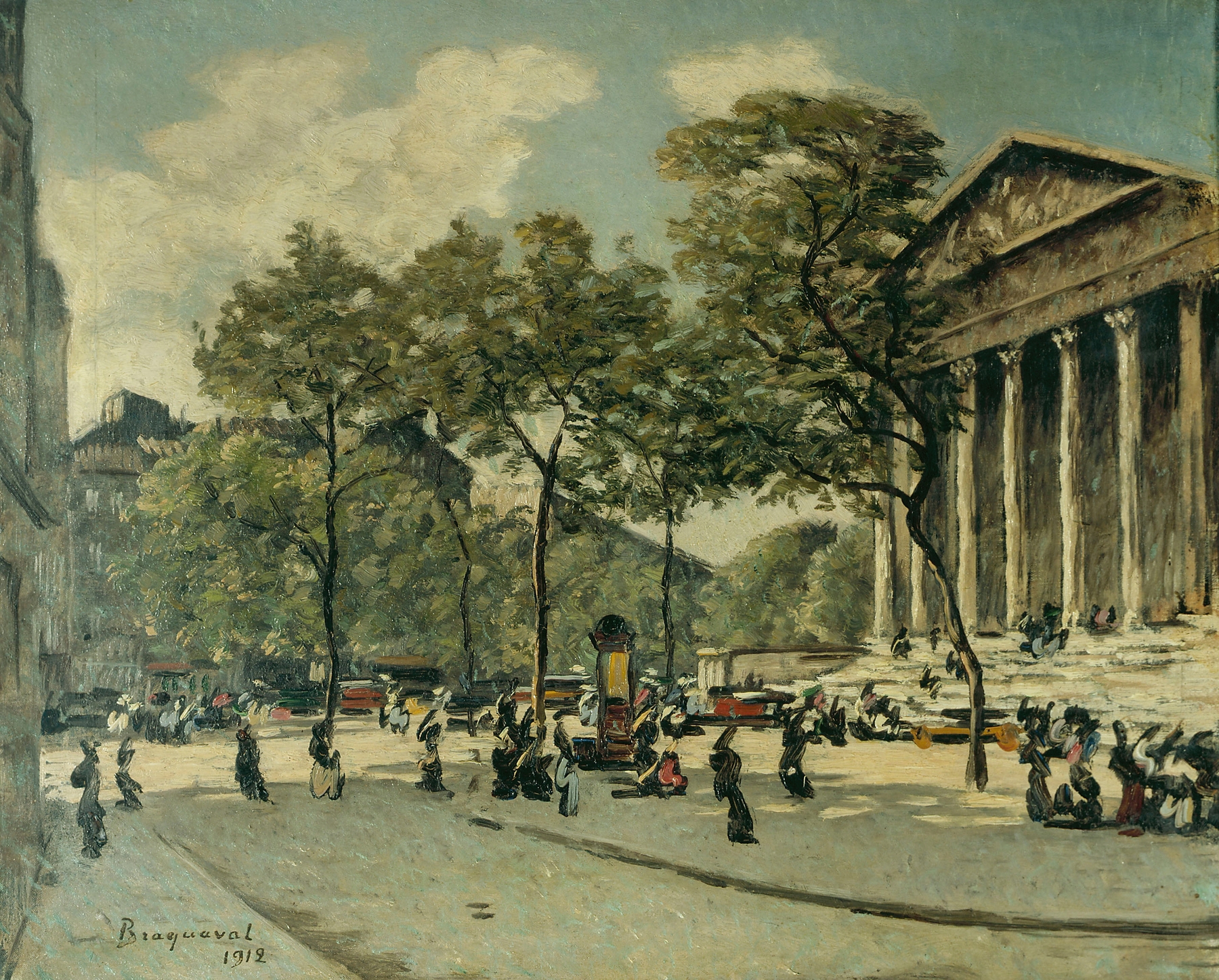 La place de la Madeleine, by Louis Braquaval, public domain