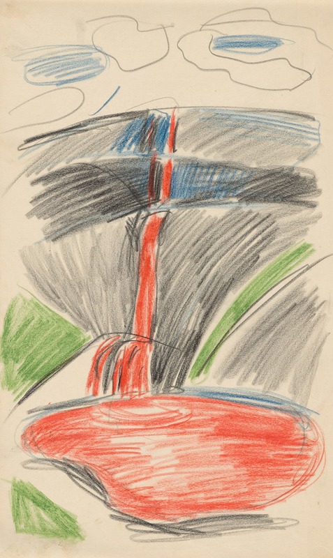 Cascade of Blood by Edvard Munch depicts a dramatic scene filled with emotion.