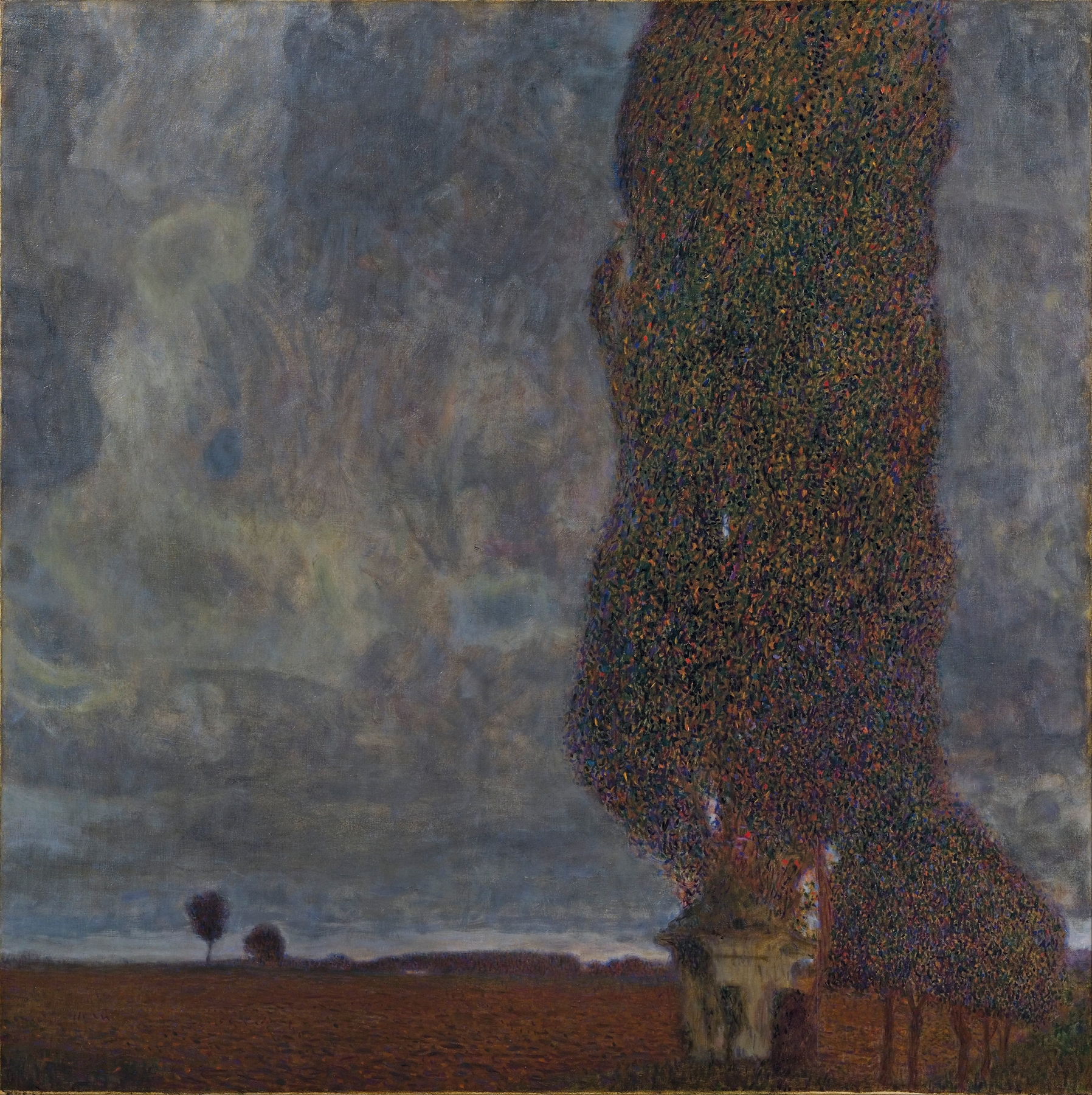 Approaching Thunderstorm (The Large Poplar II), by Gustav Klimt, public domain