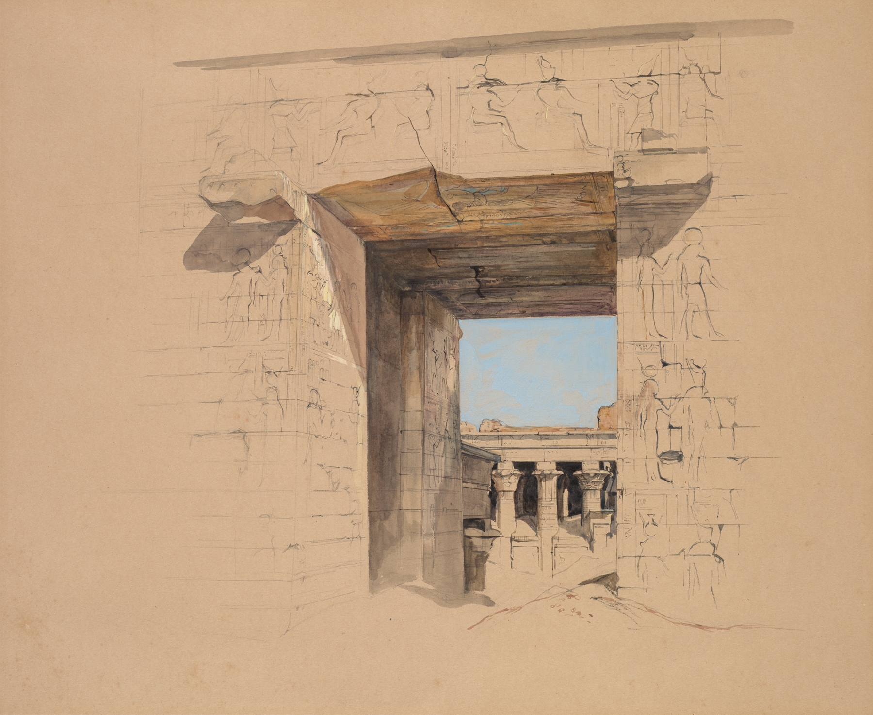 The Temple of Edfu; The Door of the Pylon, by John Frederick Lewis, public domain