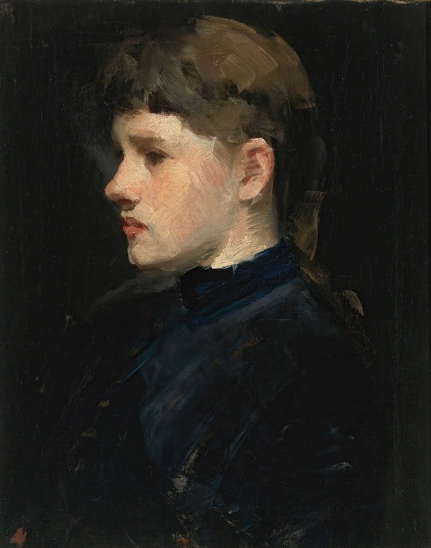 A portrait of a lady by Frank Duveneck showcasing detailed realism.