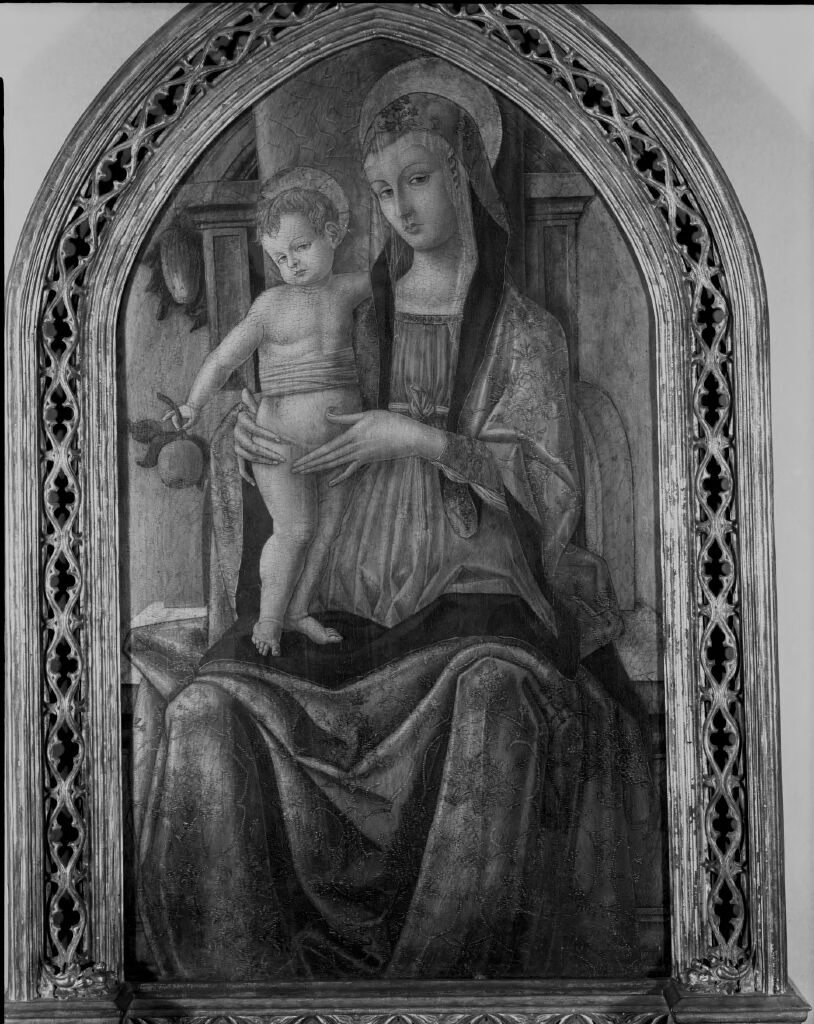 Madonna and Child Enthroned, wood by Master known as the Pseudo Alamano
