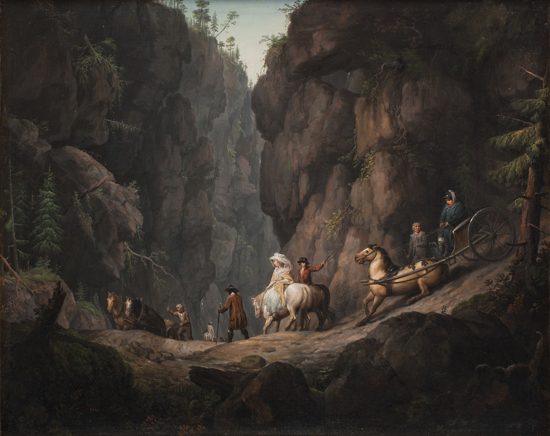 The Passage through Krokkleven near Ringerike, oil on canvas by Erik Pauelsen