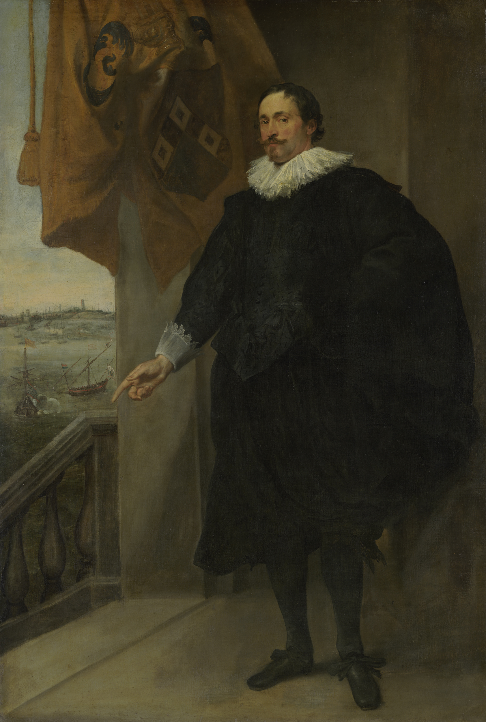 Portrait of a Nobleman, possibly Adriaan van der Borcht, by Anthony van Dyck, public domain