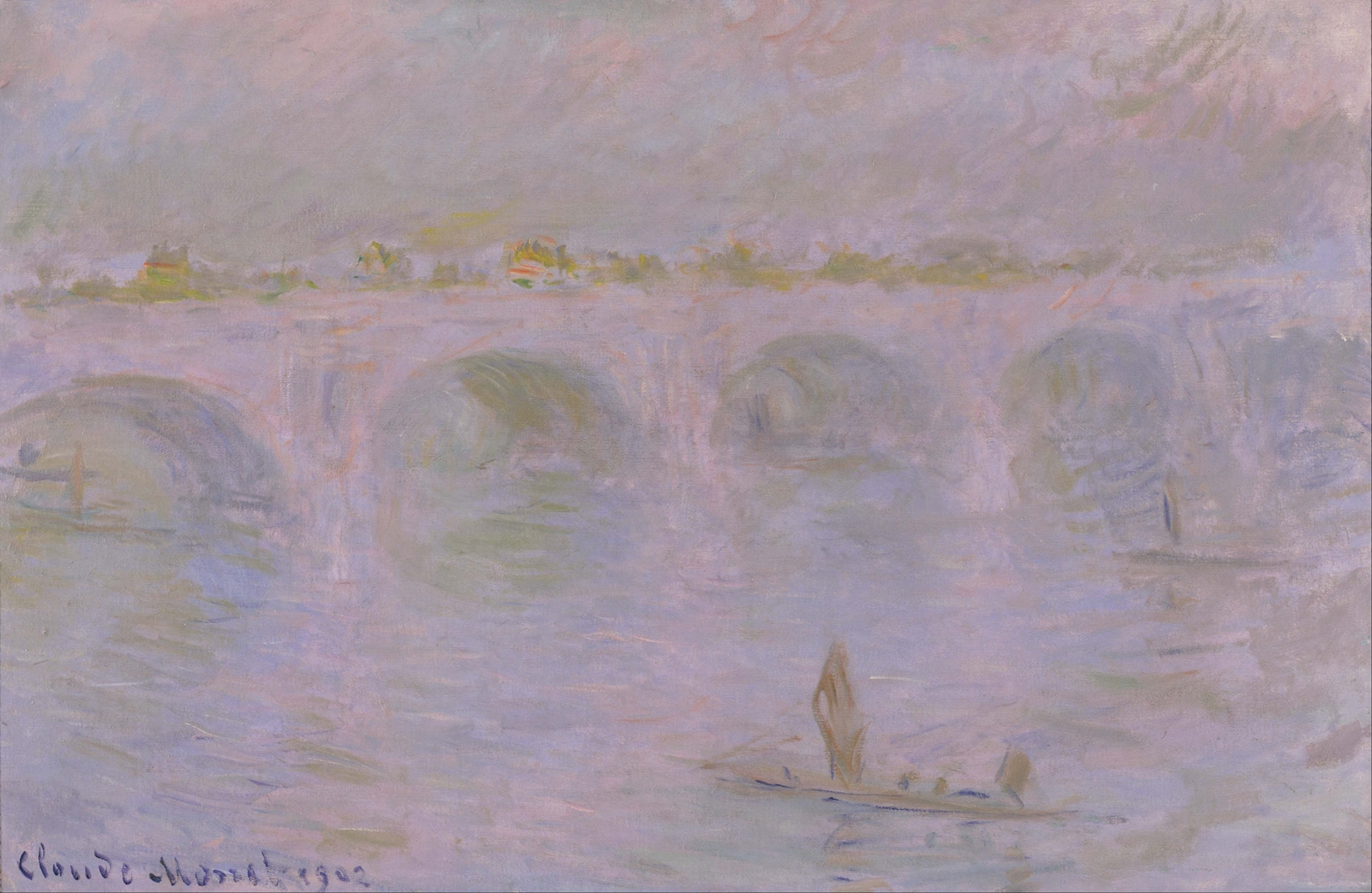 Waterloo Bridge in London, by Claude Monet, public domain