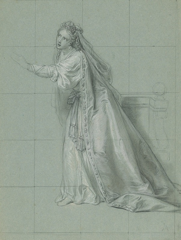 A portrait of a woman turned left by Charles-Antoine Coypel.