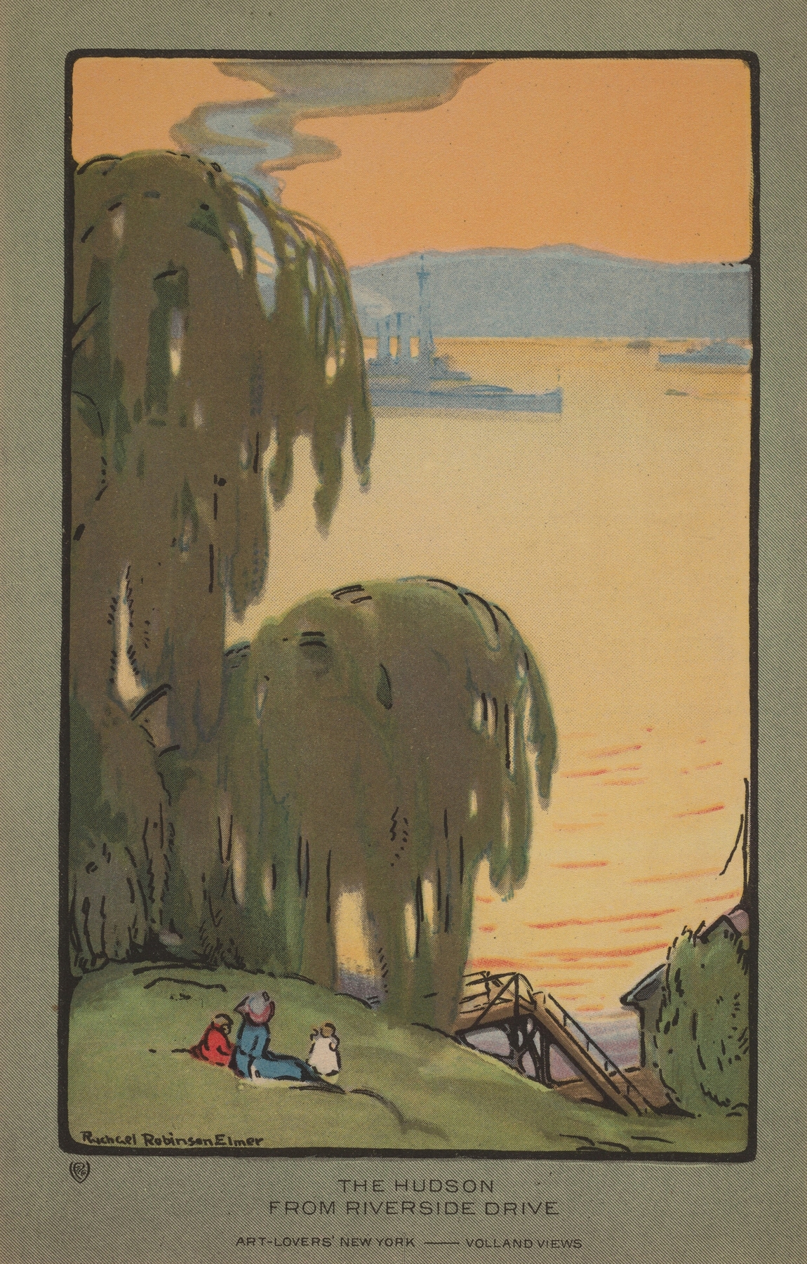 The Hudson from Riverside Drive, by Rachael Robinson Elmer, public domain