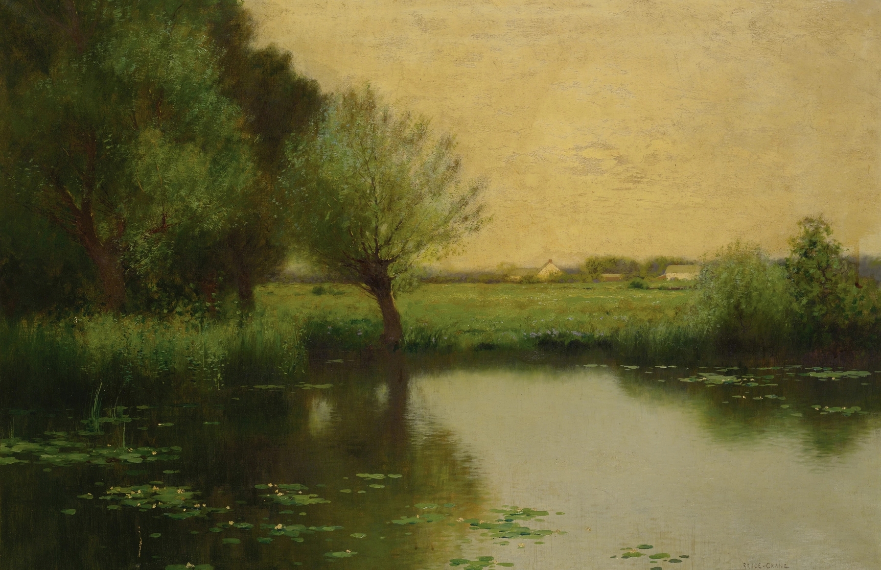Lush greenery and sunlight in Summer Day, oil on canvas by Bruce Crane