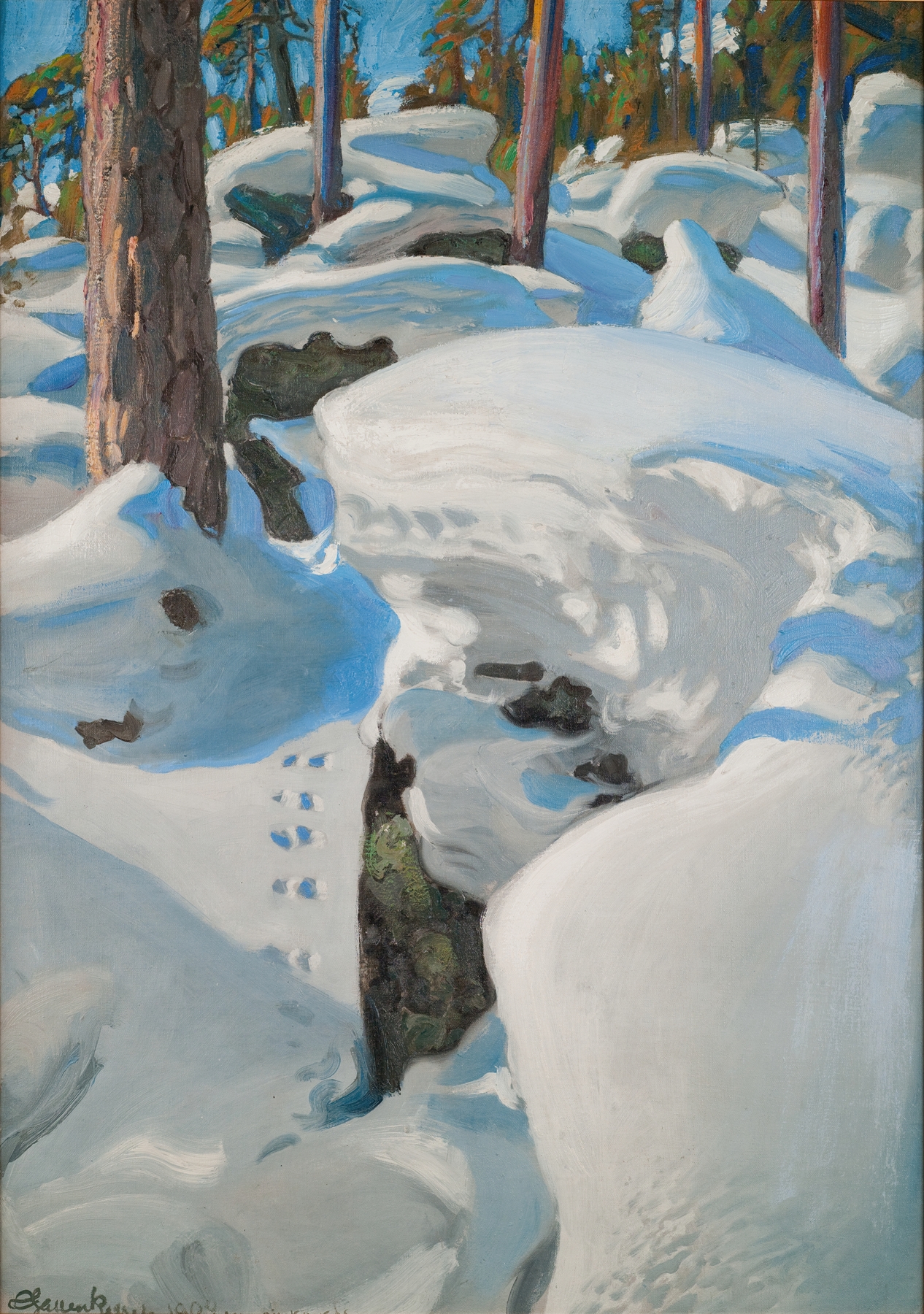 The Lair of the Lynx, by Akseli Gallen-Kallela, public domain