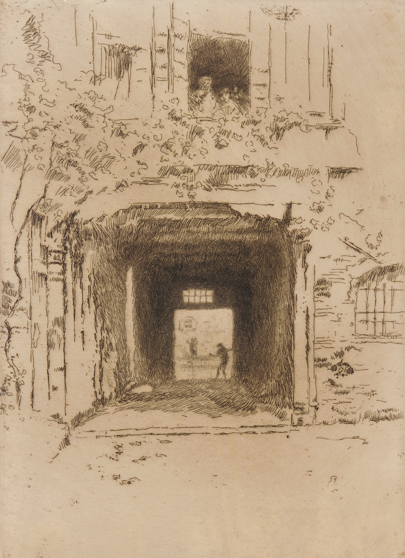 Doorway and Vine by James Abbott McNeill Whistler, oil on canvas