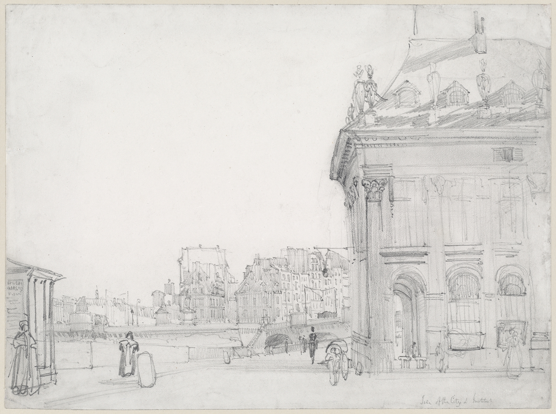 Ile de la Cité from the Institut, Paris, by Thomas Shotter Boys, public domain