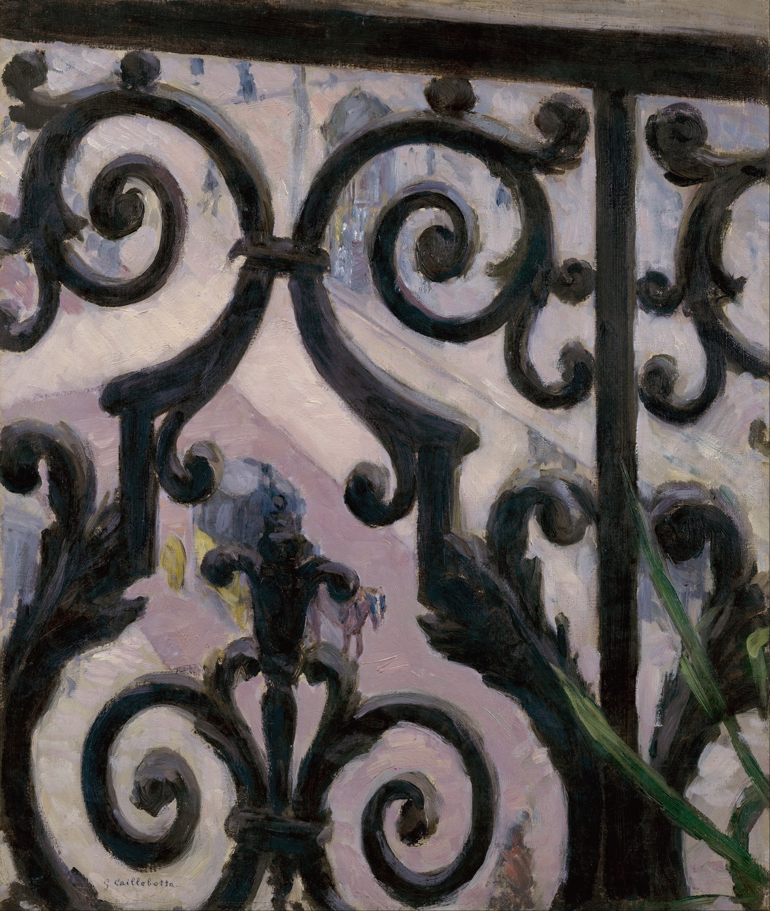 View from a balcony, by Gustave Caillebotte, public domain