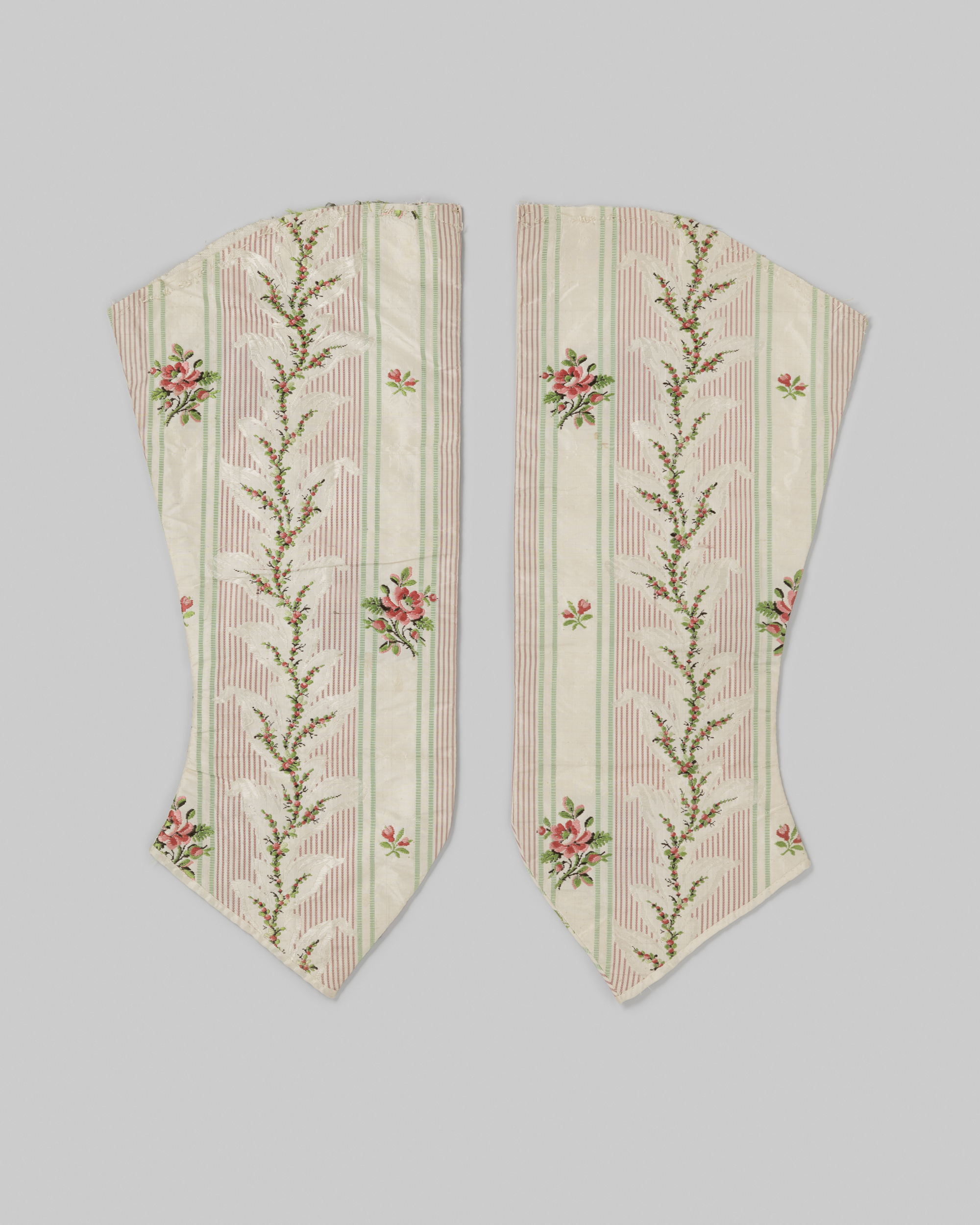 Silk sleeve with floral embroidery by Unknown Artist