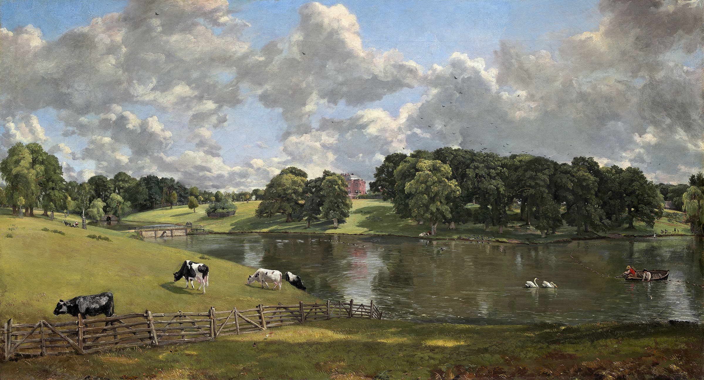 Wivenhoe Park,Essex, by John Constable, public domain