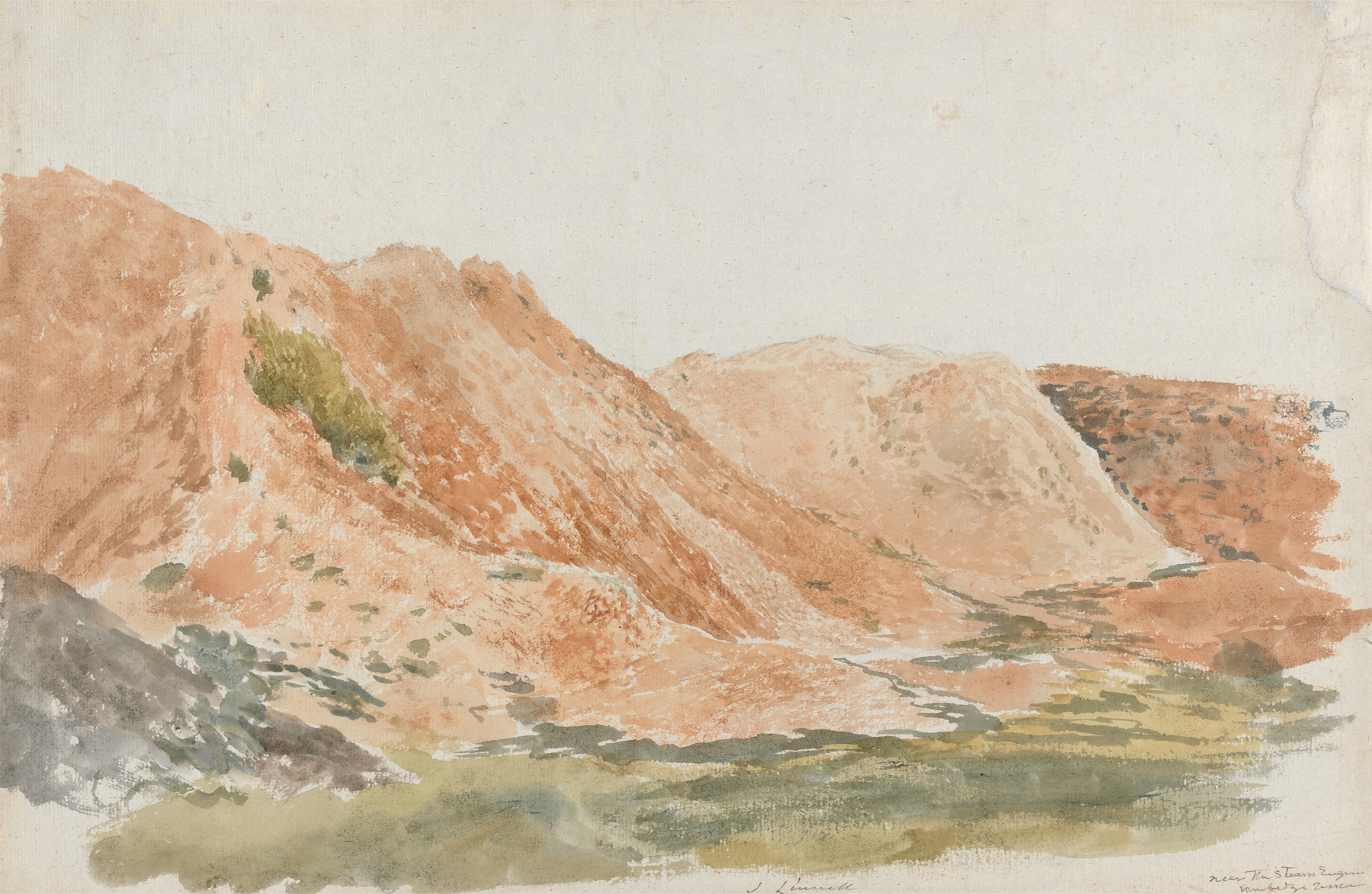 Quarries near Ironbridge (Earthworks, Cambridge Terrace), by John Linnell, public domain