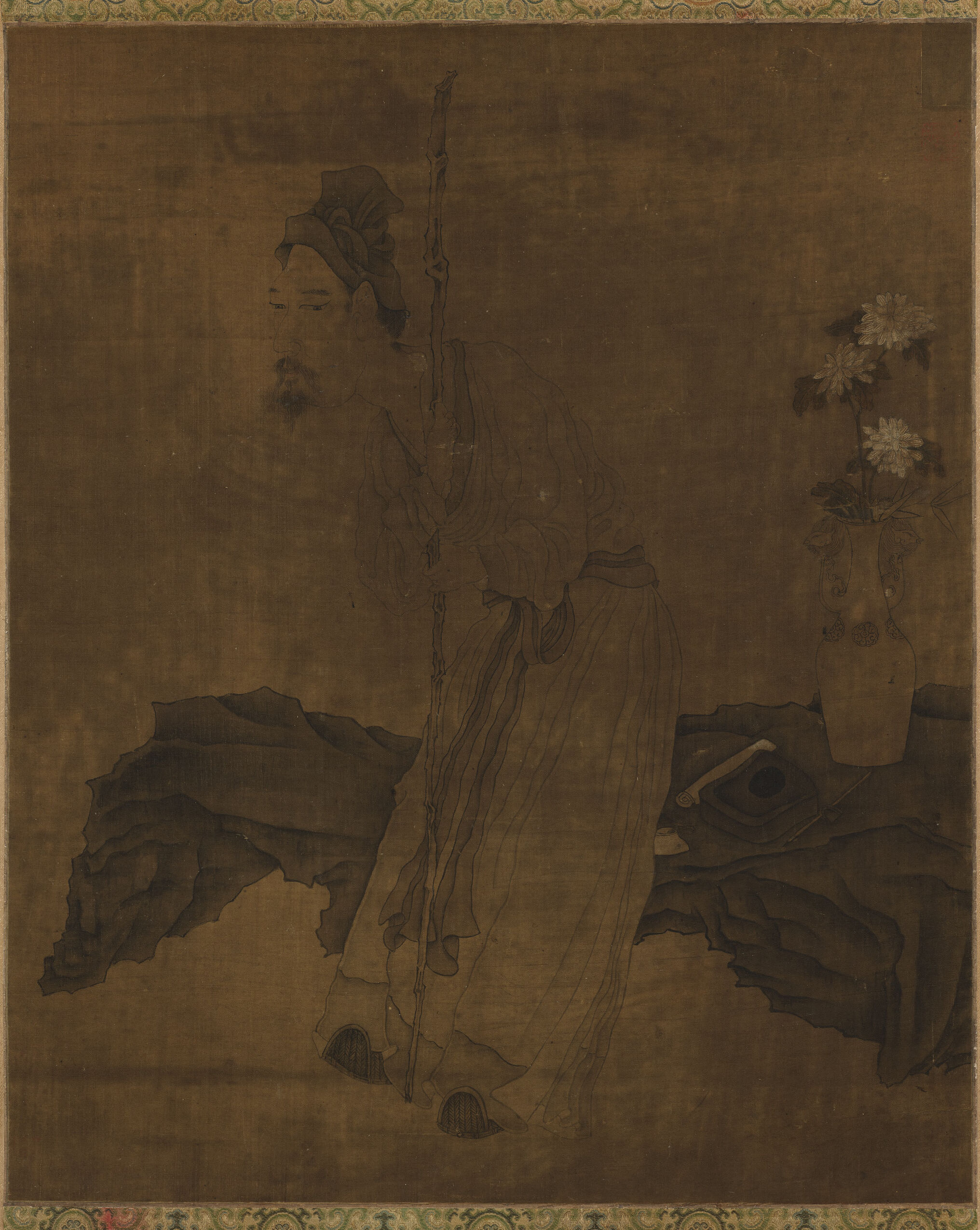 Sage with a Long Staff, by Chen Hongshou 陳洪綬, public domain