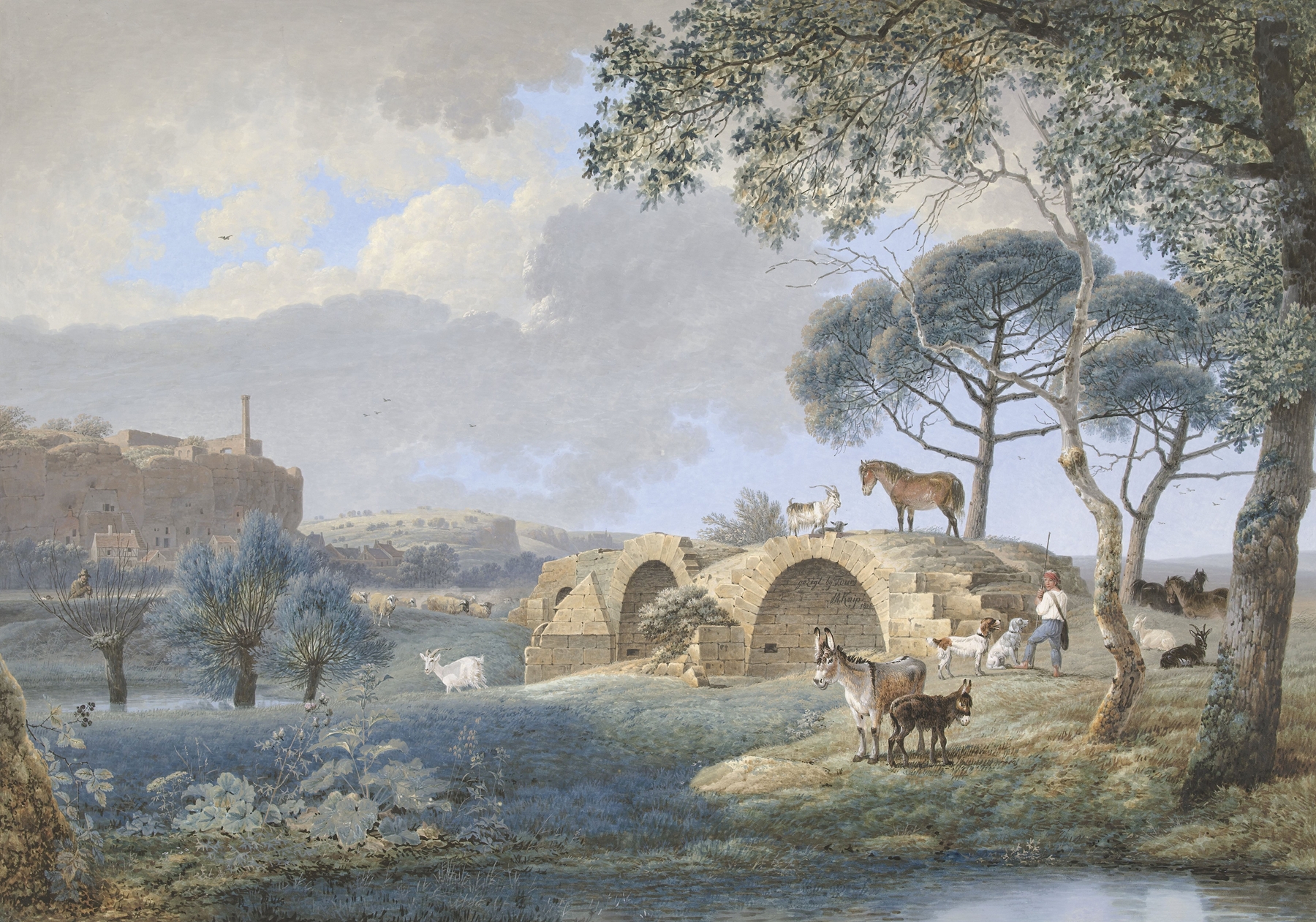 Gezicht bij Tours, by Josephus Augustus Knip, public domain