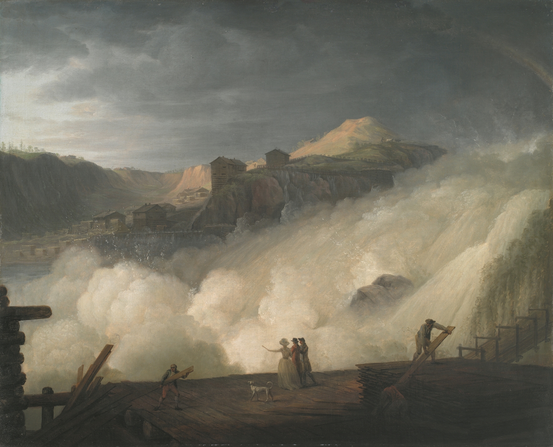 Waterfall scene by Erik Pauelsen, depicting a cascade over a cliff in Norway.