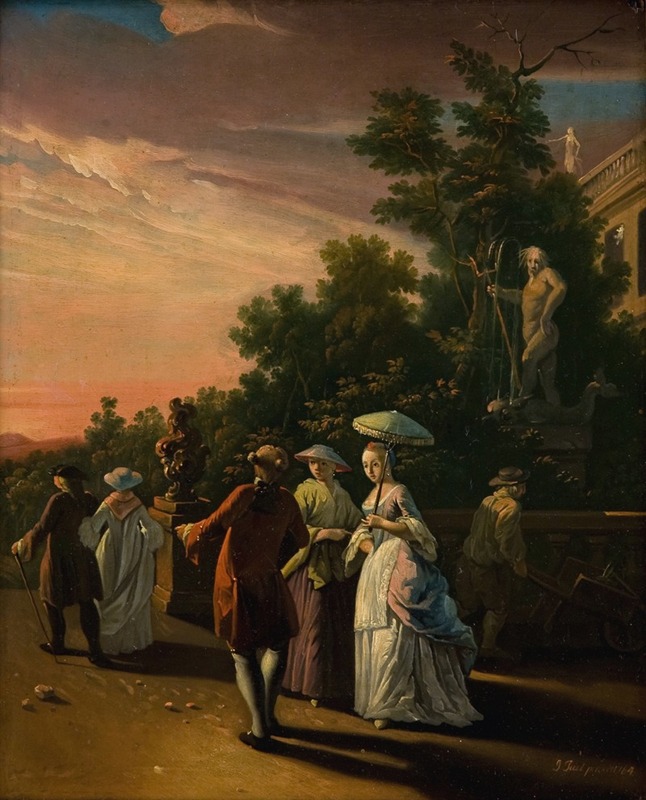 A serene scene of people enjoying a park.