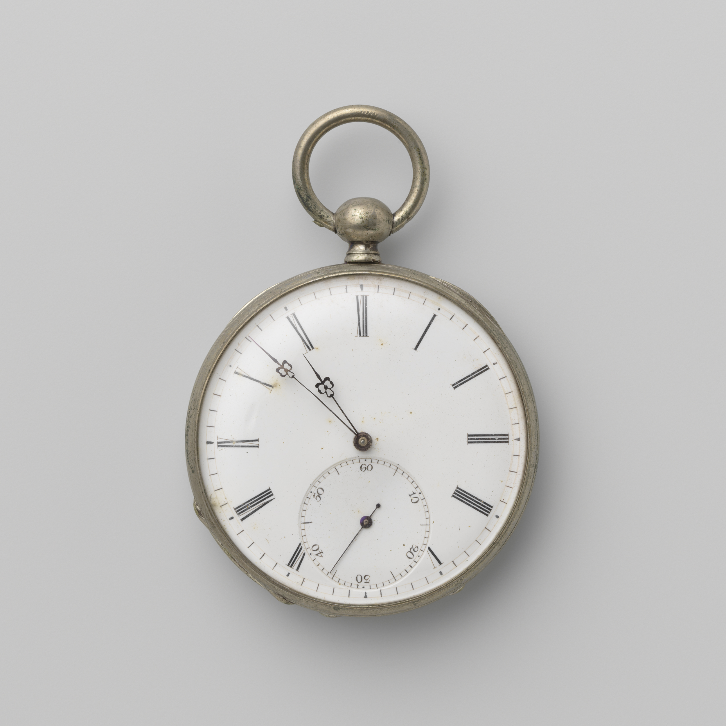 Decorative silver clock by G.L.A. Forberger, c. 1870