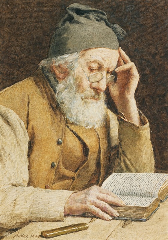 An elderly man engrossed in reading, showcasing the beauty of everyday life.